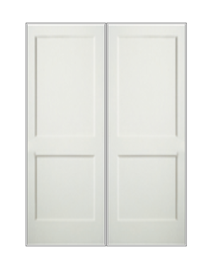 REEB Twin/Double 7'0 X 1-3/8 Or 1-3/4 2 Panel Primed Flat Shaker Sticking Interior Prehung Door PR8782